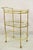 Vintage Mid Century Italian Modern Brass and Glass 3 Tier Rolling Bar Cart Serving Table. Item features a very rare 3 tier...