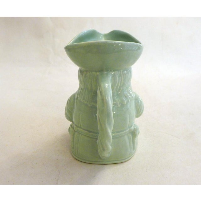 Small English Toby Jug in Pale Green Earthenware by Thomas Cone, 1890s For Sale - Image 4 of 14