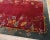 1920s Raspberry Red Floral Antique Chinese Art Deco Carpet 6' X 8'8'' Knotted Wool Rug For Sale - Image 9 of 13