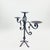 Black Hand Forged Iron Candelabra 19.5″ (49cm) Antique Copper Finish Grand Estate Wide-Arm Centerpiece For Sale - Image 8 of 8