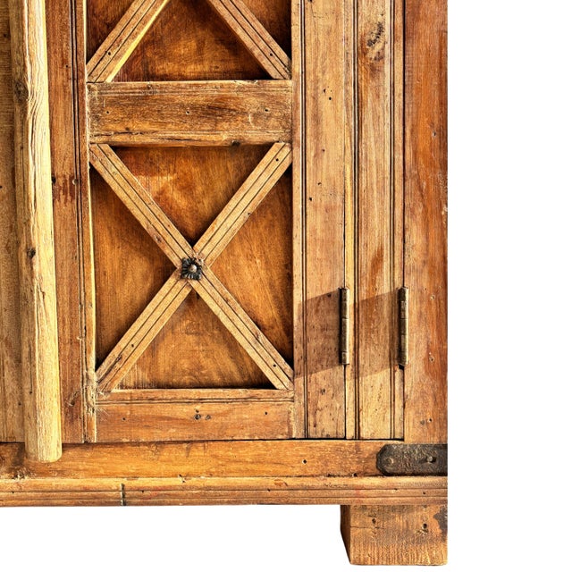 Brown Wooden Wardrobe, 18th Century For Sale - Image 8 of 16