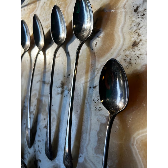 Up for consideration is a beautiful vintage collection of silver iced tea spoons. These would look lovely in your home,...