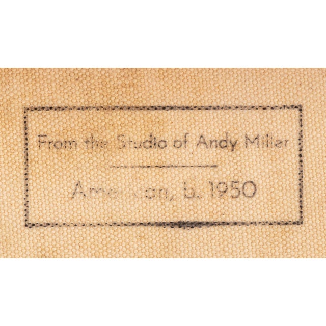 Textile Andy Miller Abstract Composition Oil on Canvas For Sale - Image 7 of 7