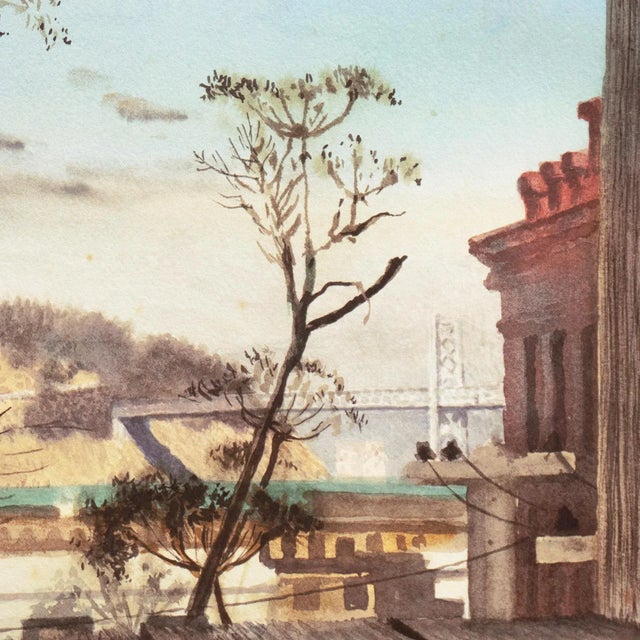 Traditional 'View of Yerba Buena From Telegraph Hill, San Francisco' by Carl Niederer, 1965 For Sale - Image 3 of 11