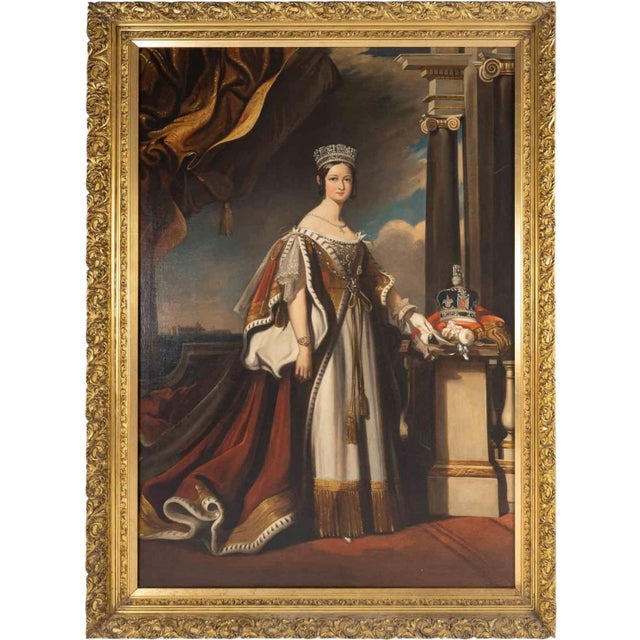 Portrait of Queen Victoria, 19th Century, Oil on Canvas, Framed For Sale - Image 9 of 9