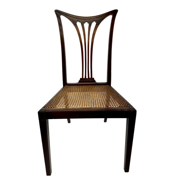 Vintage Cane Side Chair For Sale