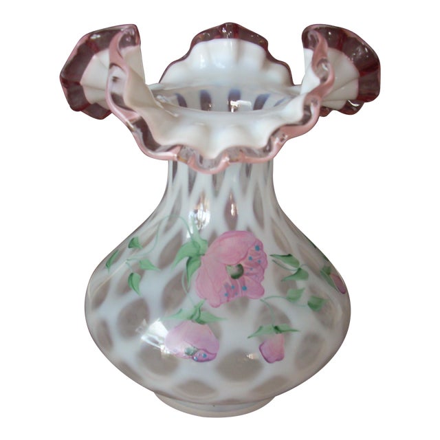 Vintage Fenton Glass Vase Chairish