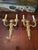 Antique Louis XV Style Ormolu Gilt Bronze Pr Sconces For Sale - Image 9 of 10