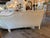 White Vintage White Sectional with Carved Wood Frame For Sale - Image 8 of 10