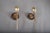 Brass Wall Lights with Pointed Stems, 1950s, Set of 2 For Sale - Image 9 of 9