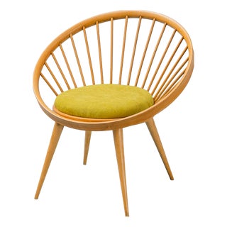 Circular Wooden Armchair, 1960s For Sale