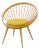 Circular Wooden Armchair, 1960s For Sale