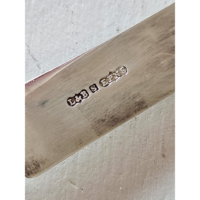 Silver 1880's Mother of Pearl Fruit Knife and Fork Set - 24pcs with Wooden Box For Sale - Image 8 of 12