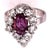 Antique White 14 Karat White Gold Fashion Oval Ruby Solitaire Ring With Encircling Diamonds, Size 7.25 For Sale - Image 8 of 12