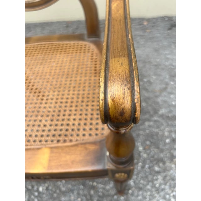 Cream Mid 20th Century Louis XVI Style French Armchair For Sale - Image 8 of 12