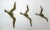 German Flying Birds in Brass Wall Sculptures, Set of 3 For Sale - Image 3 of 4