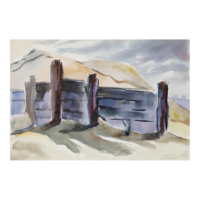 1950s "Roslyn P1.11" Watercolor Painting by Eve Nethercott For Sale