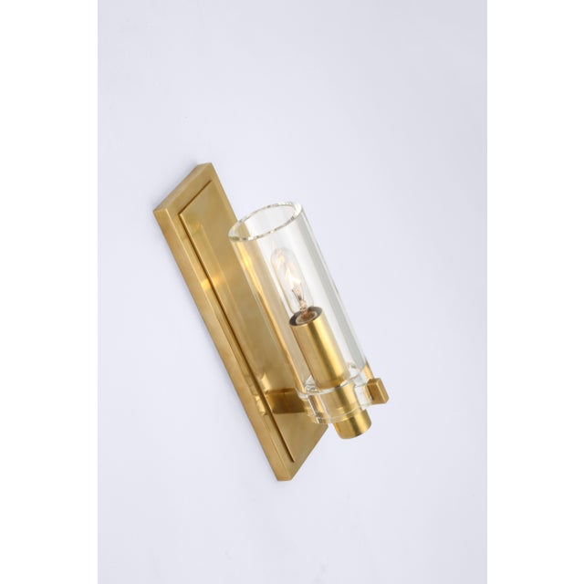 Sonnet Petite Single Sconce in Antique-Burnished Brass with Clear Glass Designer: Chapman & Myers Height: 10" Extension:...