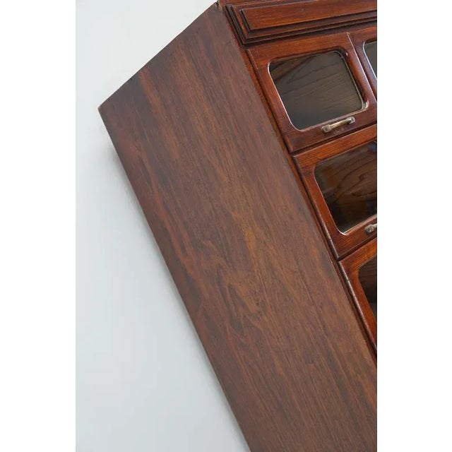 English Haberdashery Shop Cabinet with Glass Fronted Drawers, 1930s For Sale - Image 10 of 18