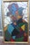 "Man in Hat" Contemporary Cubist Style Figurative Acrylic Painting Framed For Sale - Image 6 of 6