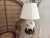 Metal 1940s Porcelain Floral Pearl Lamp & Shade by Rosenthal For Sale - Image 7 of 18