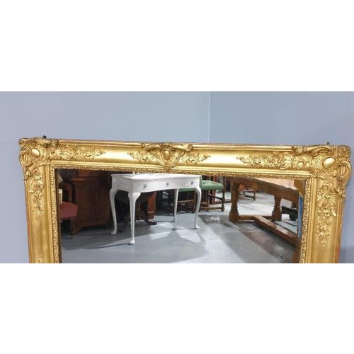Glass English Gilt Overmantle Mirror For Sale - Image 7 of 14