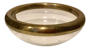 Vintage Lavorazione Artigiana a Mano Italian Hand Made Glass Bowl