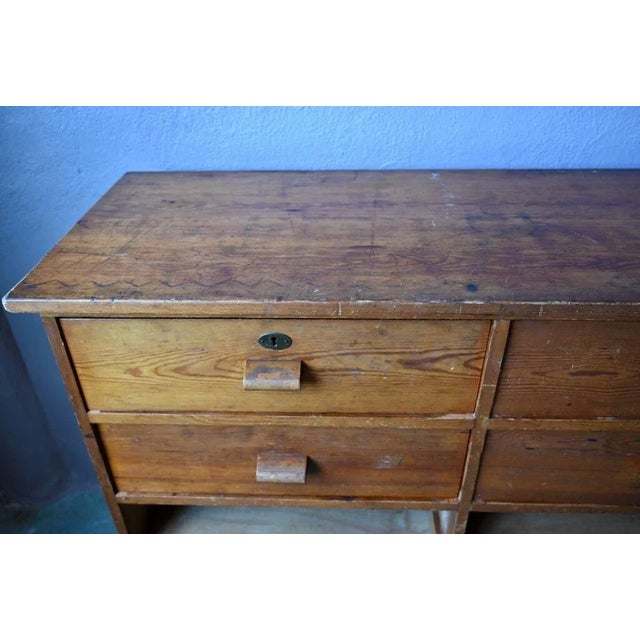 Large Industrial Style Chest of Drawers with Workshop Locker, 1930s For Sale - Image 15 of 18