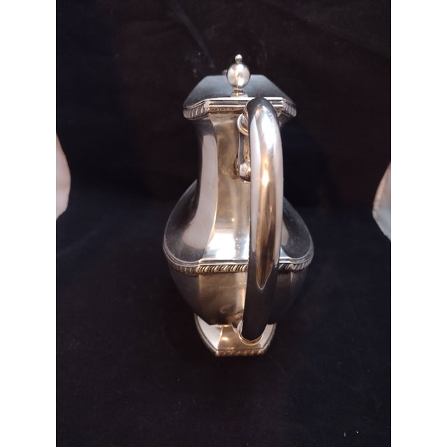 Art Nouveau Antique Eugen Marcus German Silver Tea Set Marked 800 Wtb Mfg. Wilhelm Binder- 5 Pieces For Sale - Image 3 of 12