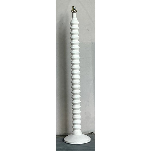 Vintage Boho Zig Zag Floor Lamp For Sale - Image 4 of 5