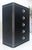 Late 20th Century Black Lacquer & Silver 5 Drawers Art Deco Tall Chest Dresser MINT For Sale - Image 5 of 18