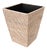 Artifacts Rattan Square Tapered Waste Basket with Metal Liner in White Wash For Sale