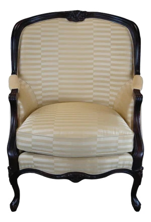 Late 20th Century Hancock & Moore French Louis XVI Style Bergere Balfour Club Lounge Armchair