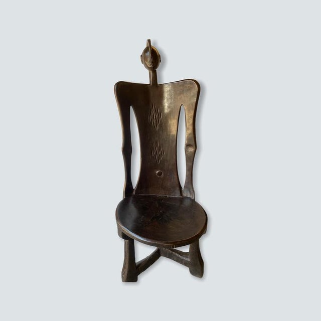 Wooden Makonde Chair, Tanzania For Sale - Image 9 of 9