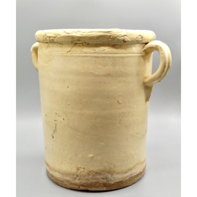 19th-Century Glazed Italian Confit Jar Pot For Sale - Image 6 of 9