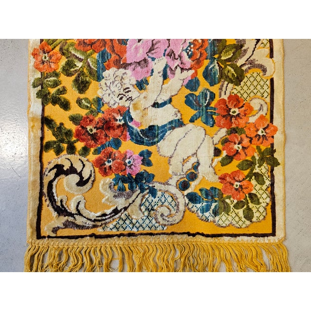 Vintage Rugs in Printed Velvet, 1950s, Set of 3 For Sale - Image 4 of 10