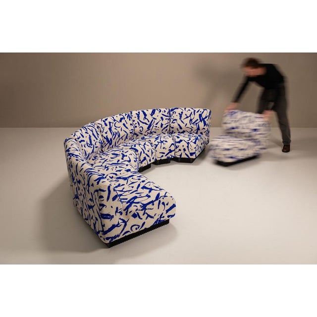 Blue Vintage Modular Sofa by Don Chadwick for Herman Miller in Dedar Fabric, 1970s, Set of 7 For Sale - Image 8 of 18