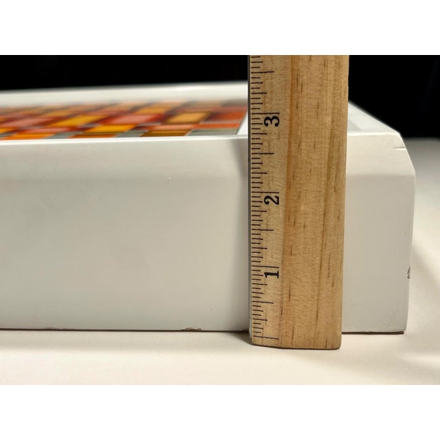 Wood 2011 Original Painting on Panel Weaving #16 (For David) by Mark Leonard 12"x`12" For Sale - Image 7 of 11