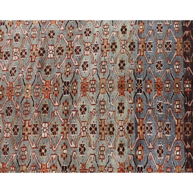 Antique Persian Kurdish Gallery Rug With Allover Geometric Design 5'1 X 10'6 For Sale - Image 11 of 15