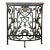 19th Century French Louis XIV Wrought Iron Demilune Console With Black Marble For Sale