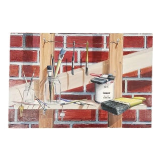 1980 Paul Goldberg Postmodern Abstract Painting For Sale