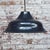 Black Dark Blue Enamel Brass Pendant Light For Sale - Image 4 of 5
