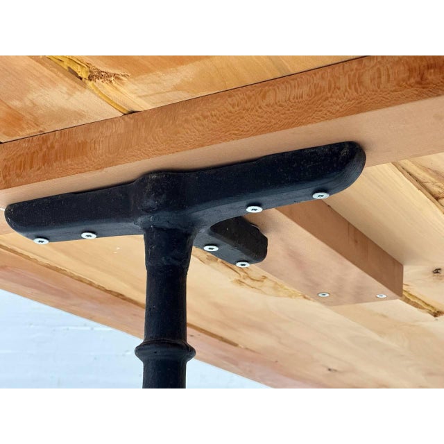 Classic Cherrywood Coffee Table with Cast Iron Legs from Horgenglarus For Sale - Image 4 of 17