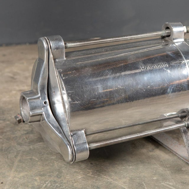 Industrial Polished Aluminium & Steel Strip Lights, 20th Century, Set of 2 For Sale - Image 11 of 18