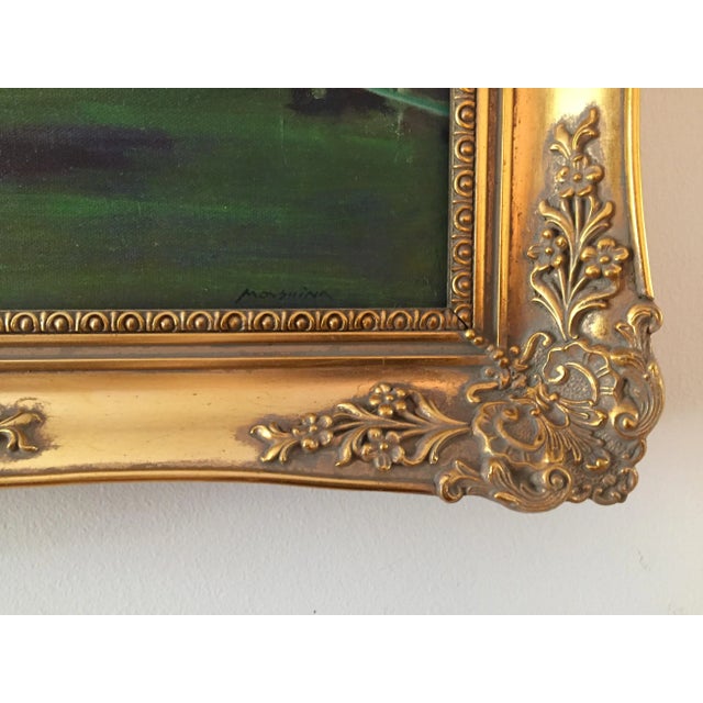 Ink Blue "Carnival Night!" Contemporary Figurative Oil Painting by Marina Movshina, Framed For Sale - Image 8 of 11