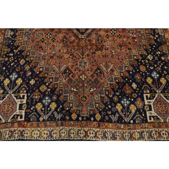 Early 20th Century Antique Persian Shiraz Rug - 05'01 X 06'08 For Sale - Image 5 of 9