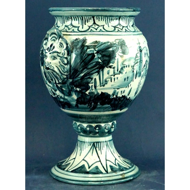 Green Vintage Italian Ceramic Vase by Bartolomeo Rossi & Sons for Cas Savona, 1930s For Sale - Image 8 of 18