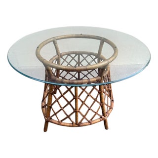 Ficks Reed Dining or Center Table For Sale