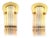 Cartier Double C Earrings 18k Tri-Color Gold Huggie Clip-On w/Paper For Sale