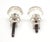 Pair of Vintage 0.937 In. Hexagon Glass Cabinet Knobs For Sale - Image 4 of 4